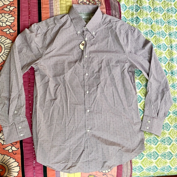 💫HP💫 Brunello Cucinelli Burgundy Checked Long Sleeve - Picture 6 of 9